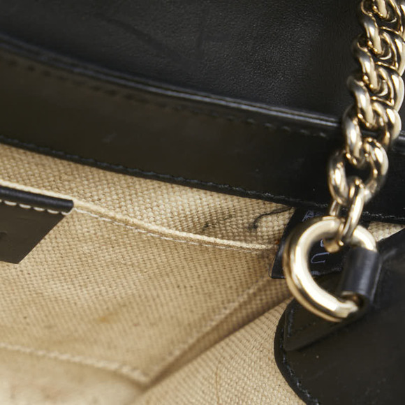 GUCCI Authentic Black Leather Horsebit Shoulder Bag - Picture 5 of 15